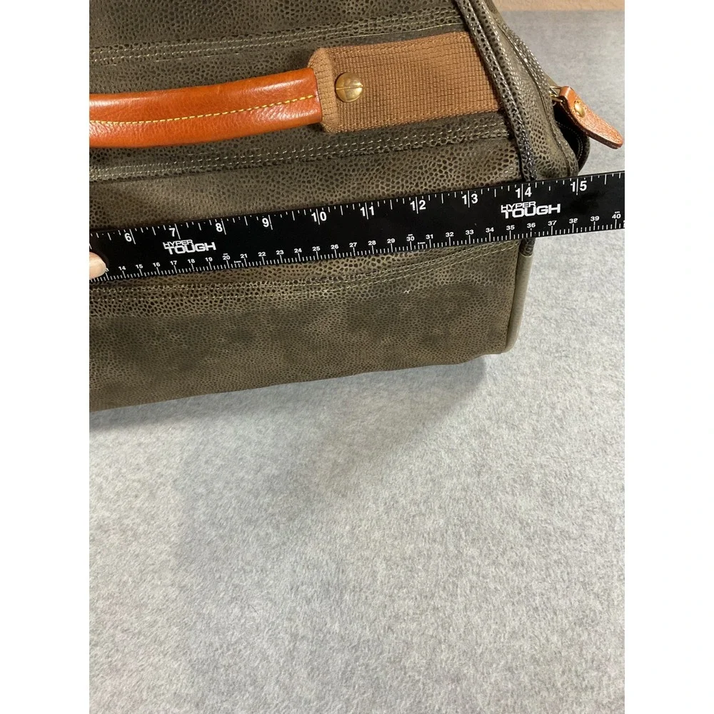 Brics Life Rolling Duffel Bag Brown Leather Trim Italy Travel Luggage